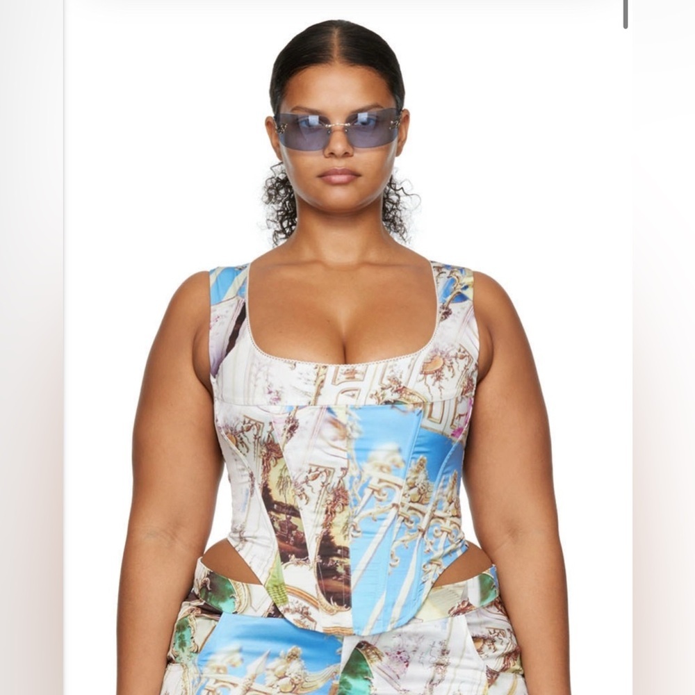 MIAOU Multicolor 'Campbell' Corset Top 2xL